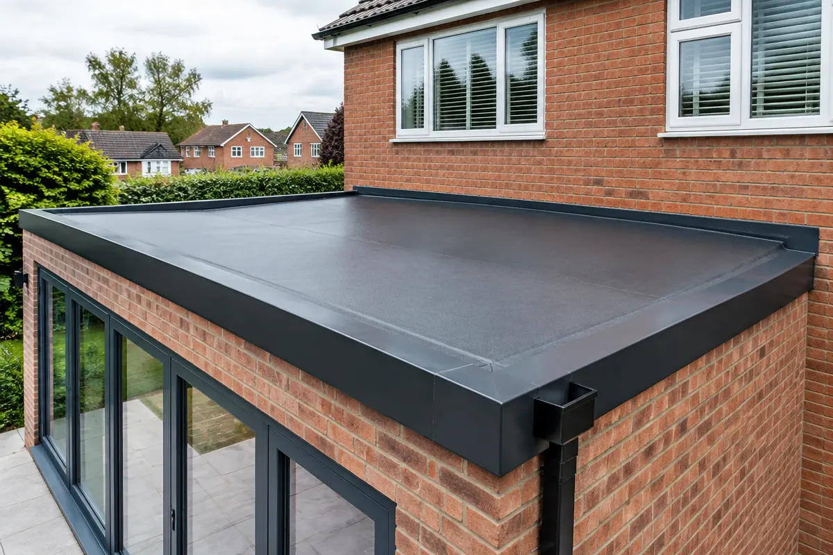 Flat roof installation in Tamworth by WF Roofing